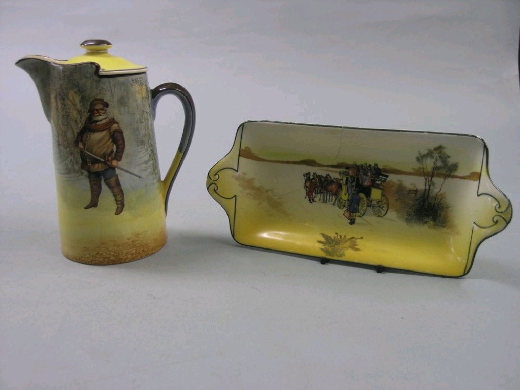 Appraisal: A Royal Doulton Seriesware jug 'Falstaff' complete with cover in