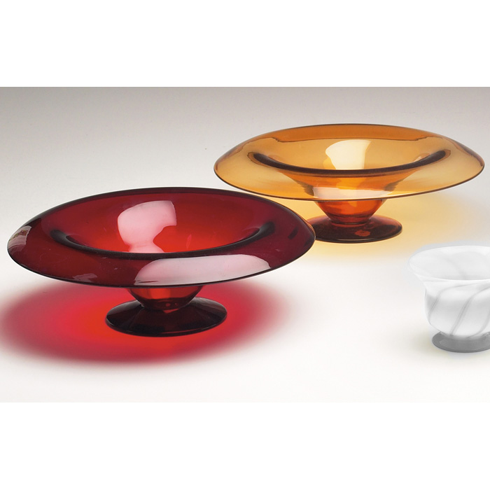 Appraisal: Pairpoint compote flaring form in red glass w x h