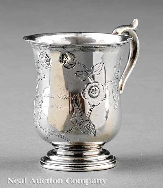 Appraisal: A Tennessee Coin Silver Cup William Henry Calhoun Nashville wc