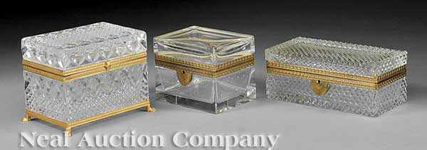 Appraisal: A Group of Three Cut Crystal and Gilt Bronze-Mounted Dresser