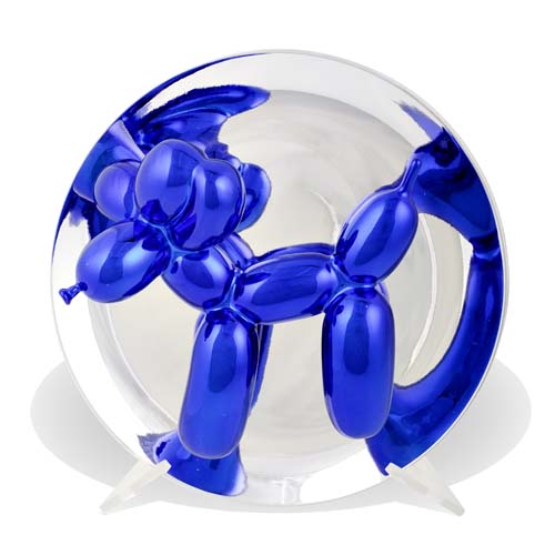 Appraisal: JEFF KOONS Balloon Dog Blue Blue porcelain multiple mounted to