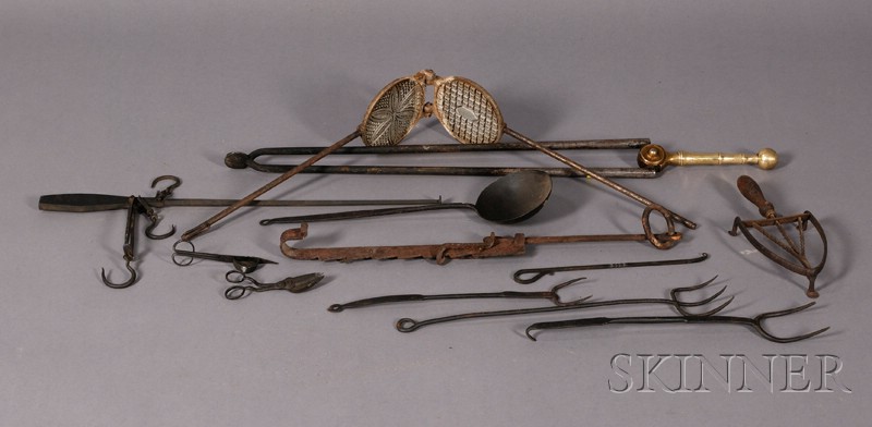 Appraisal: Twelve Assorted Early Hearth Implements late th early th century