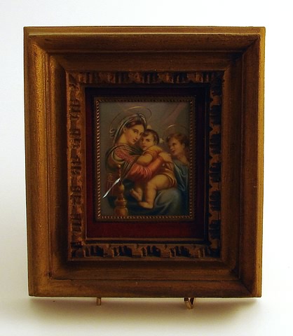 Appraisal: Framed oblong on ivory signed mid-right edge including Christ Child