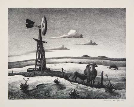 Appraisal: THOMAS HART BENTON West Texas Lithograph x mm x inches