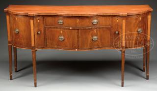 Appraisal: FEDERAL INLAID MAHOGANY SERPENTINE SIDEBOARD FEDERAL INLAID MAHOGANY SERPENTINE SIDEBOARD