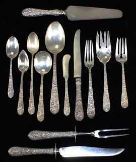 Appraisal: Alvin Bridal Bouquet sterling flatware set including serving pieces Pattern