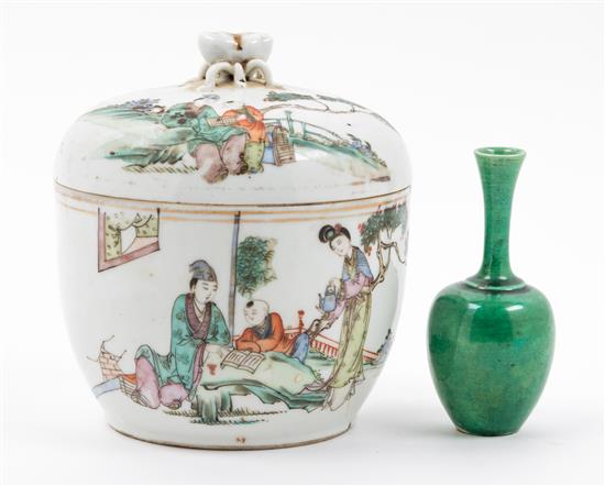 Appraisal: Sale Lot A Chinese Famille Rose Porcelain Jar and Cover