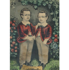 Appraisal: Two Currier Ives prints Little Brother and Take Your Choice