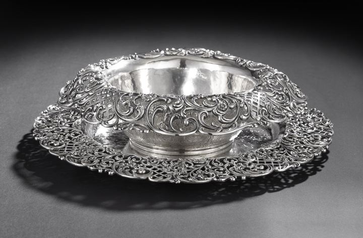 Appraisal: Good American Sterling Silver Presentation Center Bowl and Undertray dated