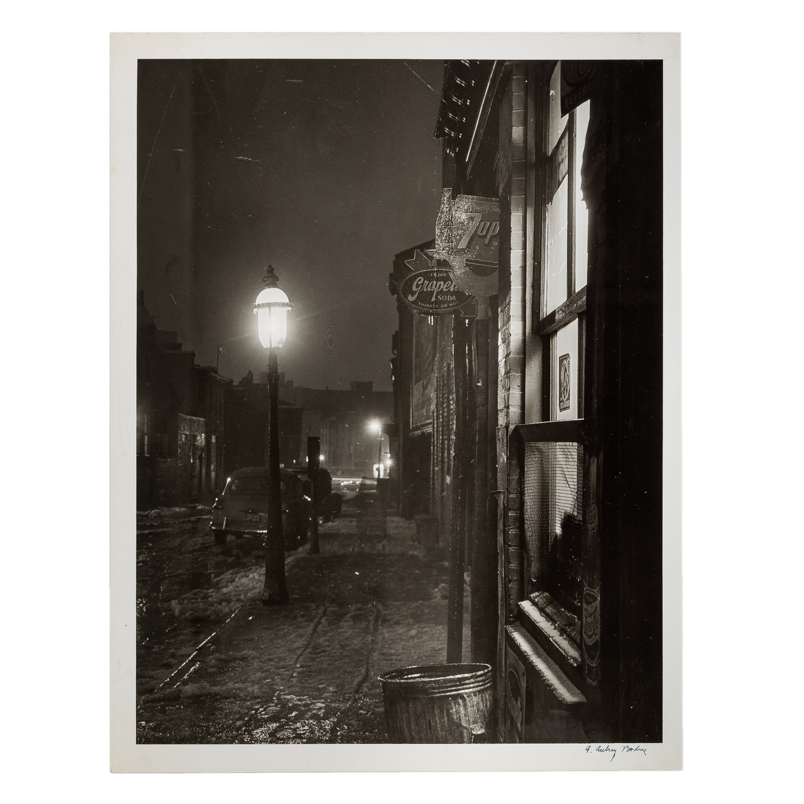 Appraisal: A AUBREY BODINE WINTER NIGHT PHOTOGRAPH American - Gelatin silver