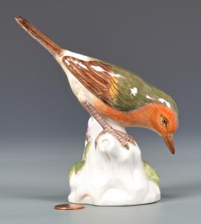 Appraisal: Meissen Porcelain Sparrow Figurine Meissen porcelain sparrow figurine depicting a