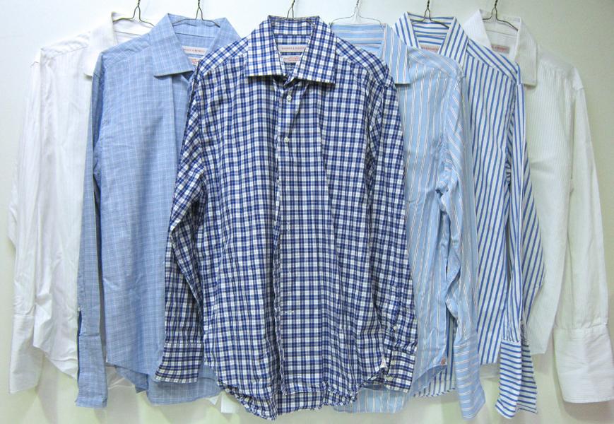 Appraisal: SIX RHODES AND BECKETT LONG SLEEVE BUSINESS SHIRTS ESTIMATED SIZE