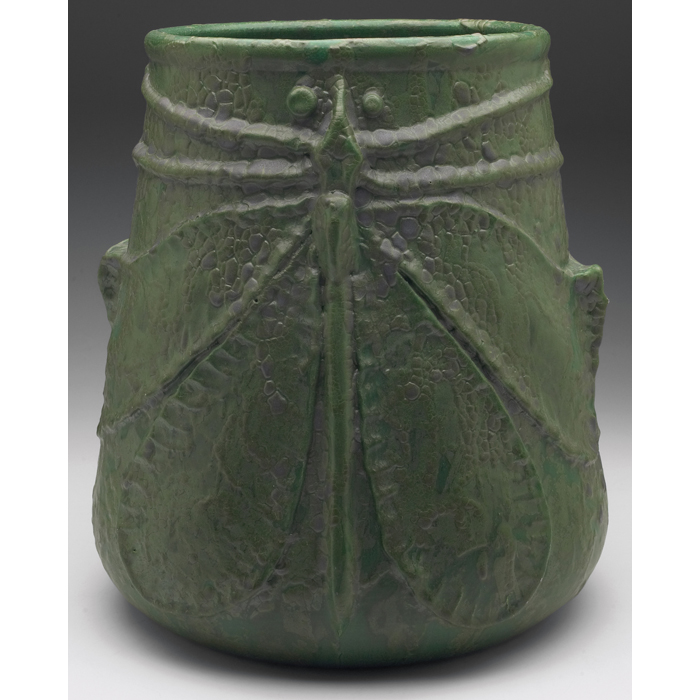 Appraisal: Door Pottery vase in the style ofWheatley contemporary executed byScott