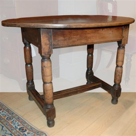 Appraisal: Baroque Style Walnut Single Drawer Table Estimate -