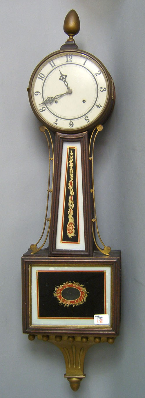 Appraisal: Waterbury Willard No banjo clock h