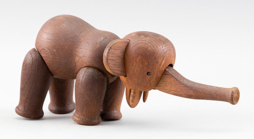 Appraisal: KAY BOJESEN ARTICULATED WOODEN ELEPHANT DENMARK MID- TH CENTURY HEIGHT