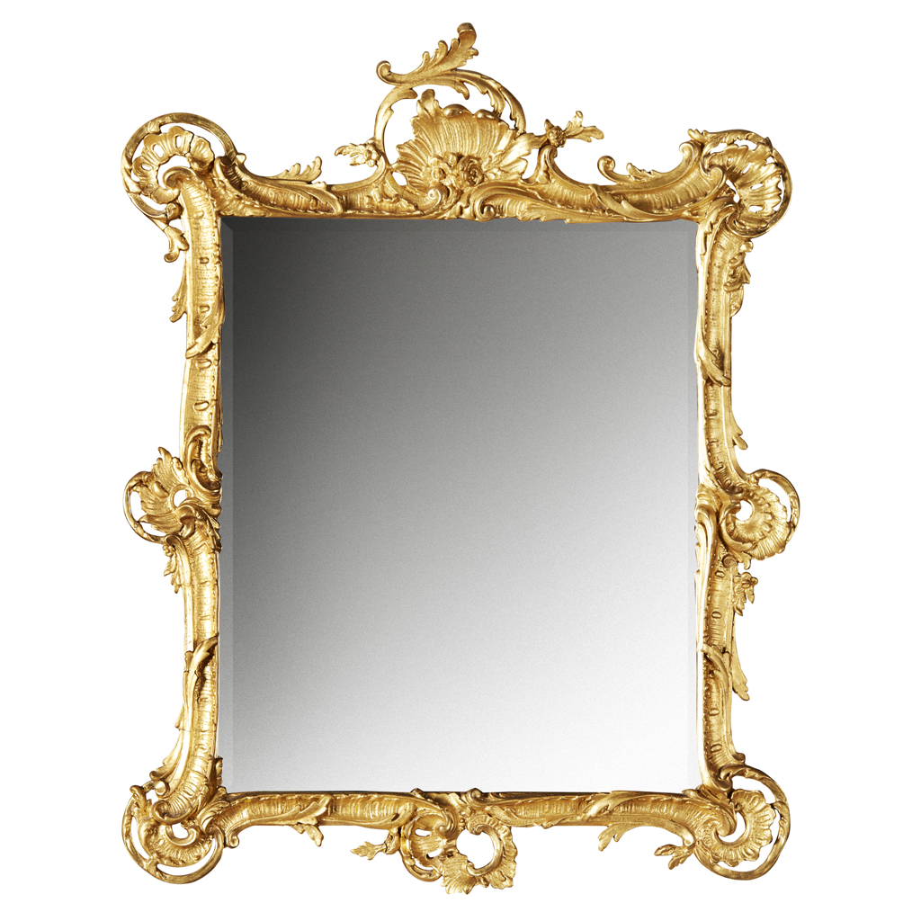 Appraisal: GEORGE II STYLE GILTWOOD MIRROR TH CENTURY the rectangular bevelled