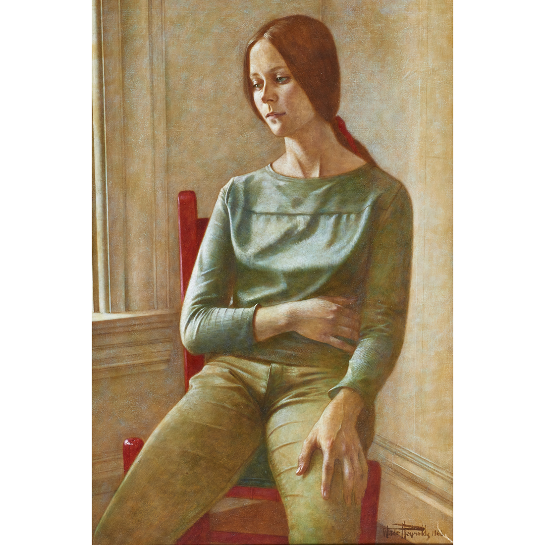 Appraisal: PAINTING WADE REYNOLDS Wade Reynolds American - Seated Woman oil