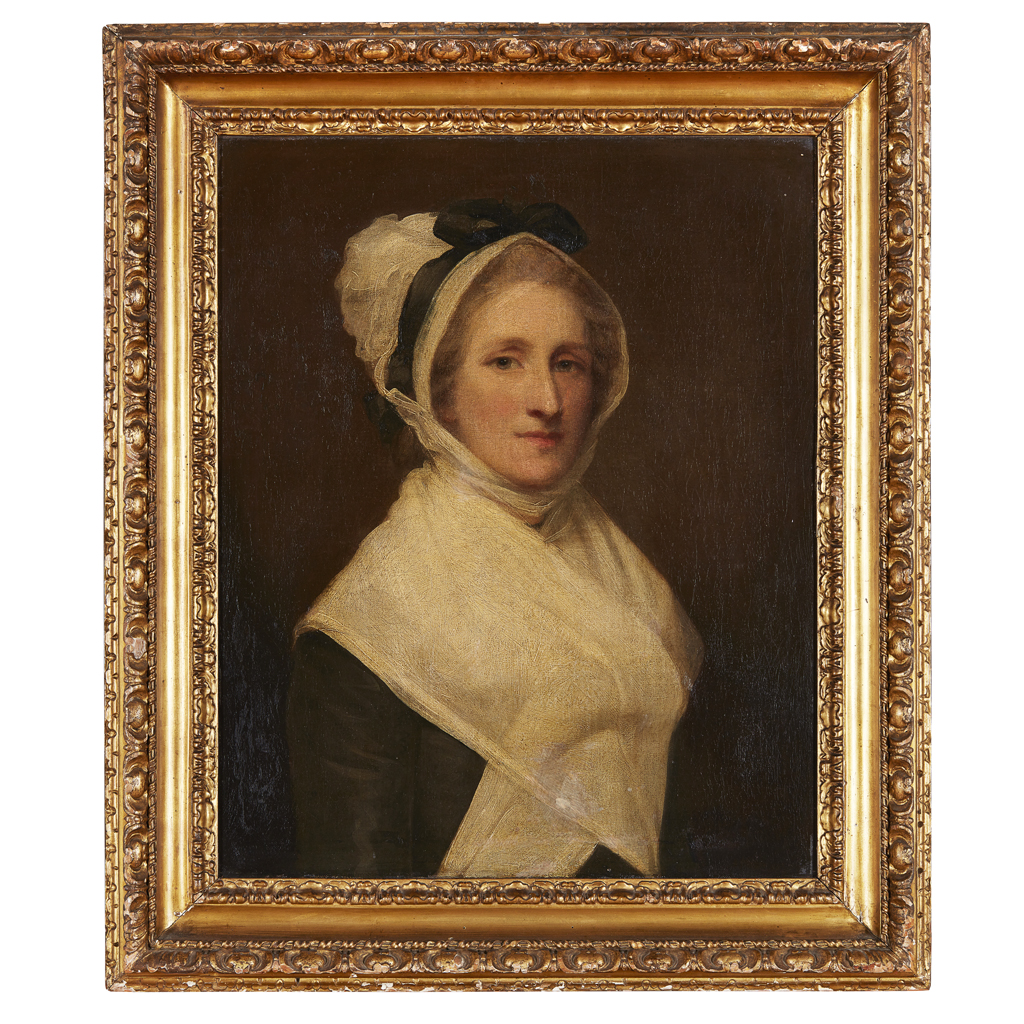 Appraisal: TH CENTURY SCOTTISH SCHOOL PORTRAIT OF A LADY oil on