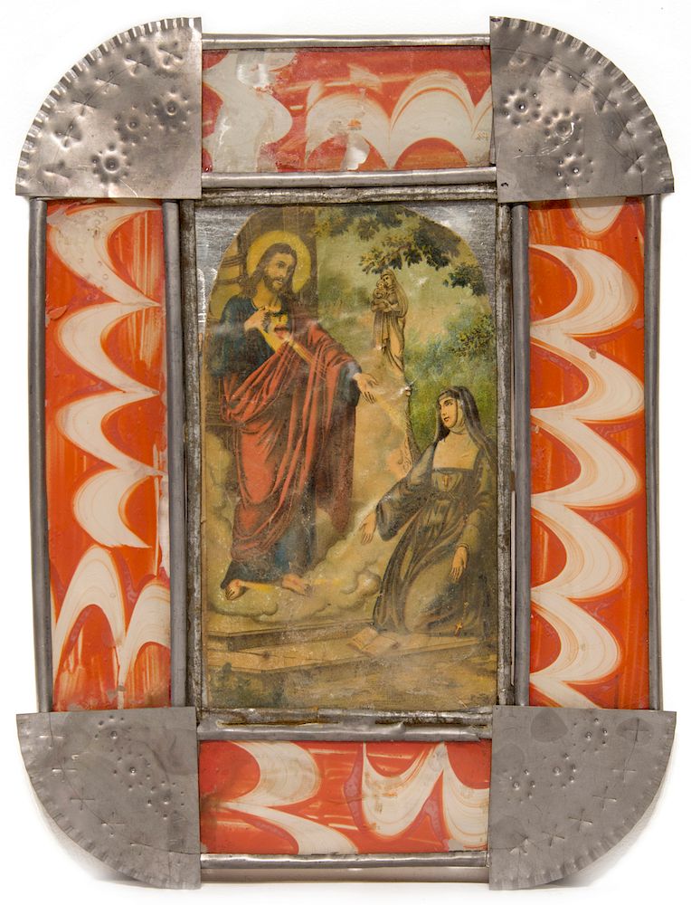 Appraisal: Artist Unknown Isleta Pueblo New Mexican Tin Frame Artist Unknown