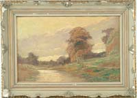 Appraisal: J BRUNNER Austrian Early th Century SUMMER LANDSCAPE Oil on