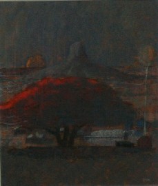 Appraisal: Lawrence Daws born Poinsiana Glasshouse Mountains gouache on paper signed