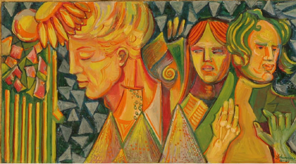 Appraisal: Robert Lohman American - Lot of abstracted angular figures on