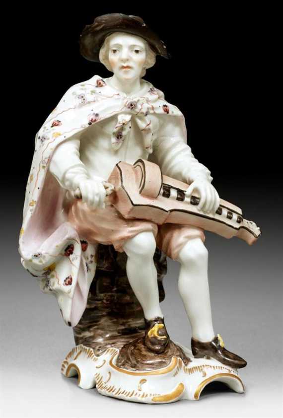 Appraisal: HURDY GURDY PLAYER Frankenthal Joseph Adam Hannong circa - Model