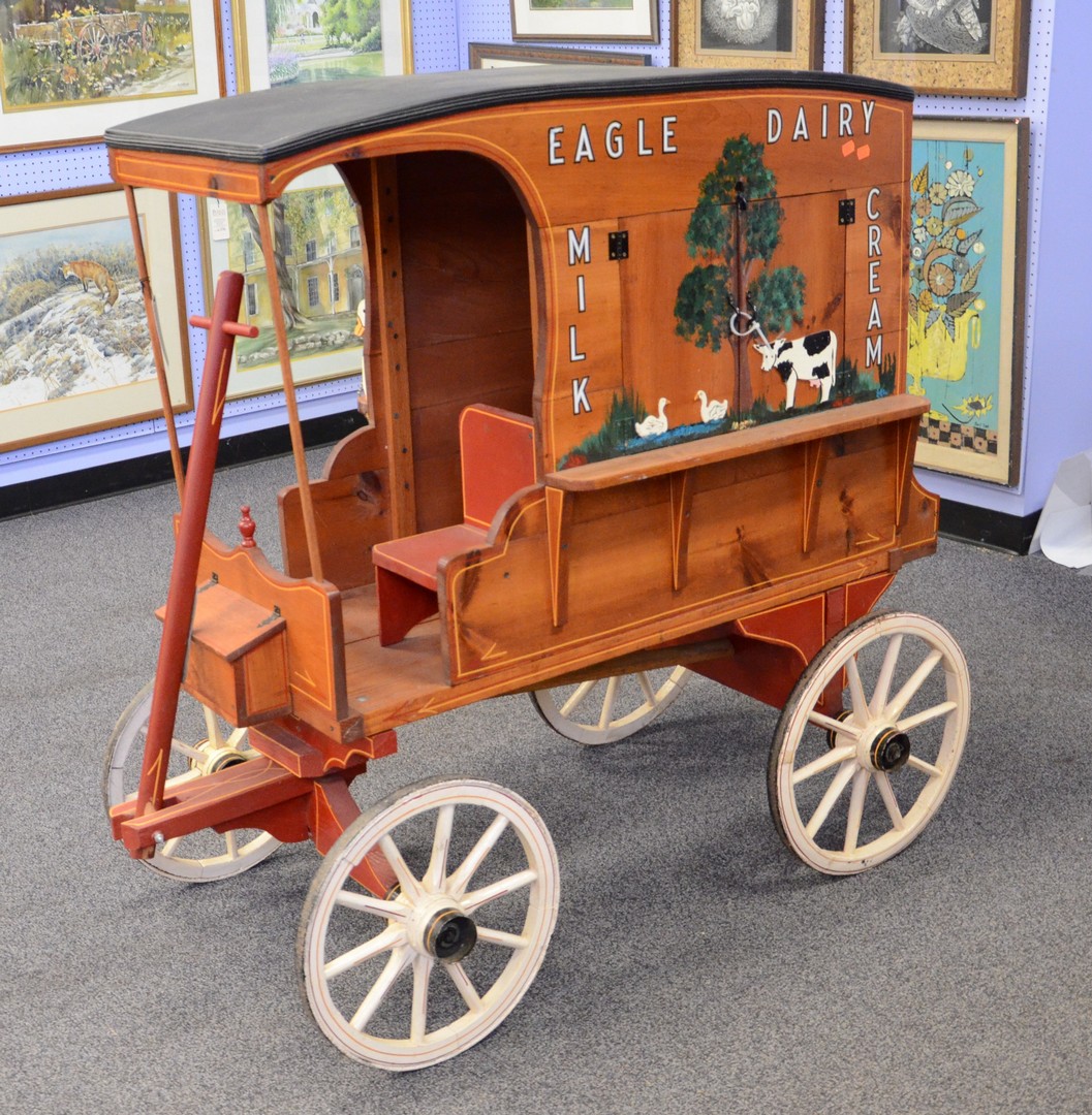 Appraisal: Scale model of Eagle Dairy Butter horse drawn delivery wagon