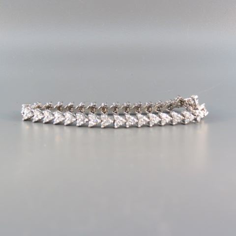 Appraisal: Diamond Bracelet round diamonds totaling carats k white gold long