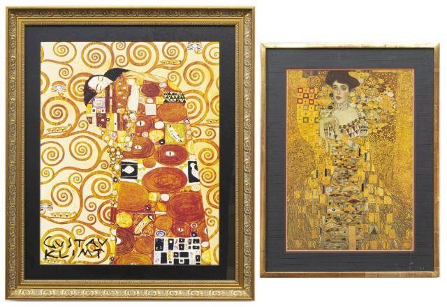 Appraisal: lot of Framed prints on paper after Gustav Klimt Austrian