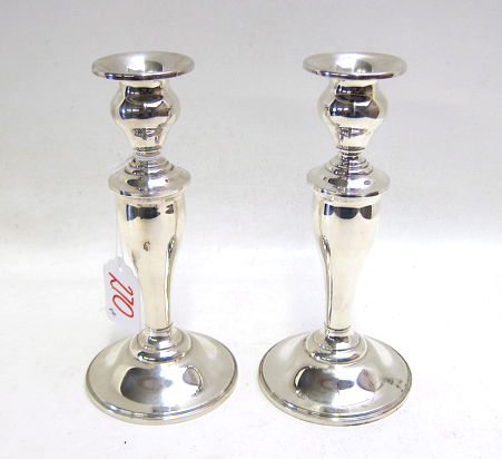 Appraisal: PAIR GORHAM STERLING SILVER CANDLESTICKS pattern Height inches