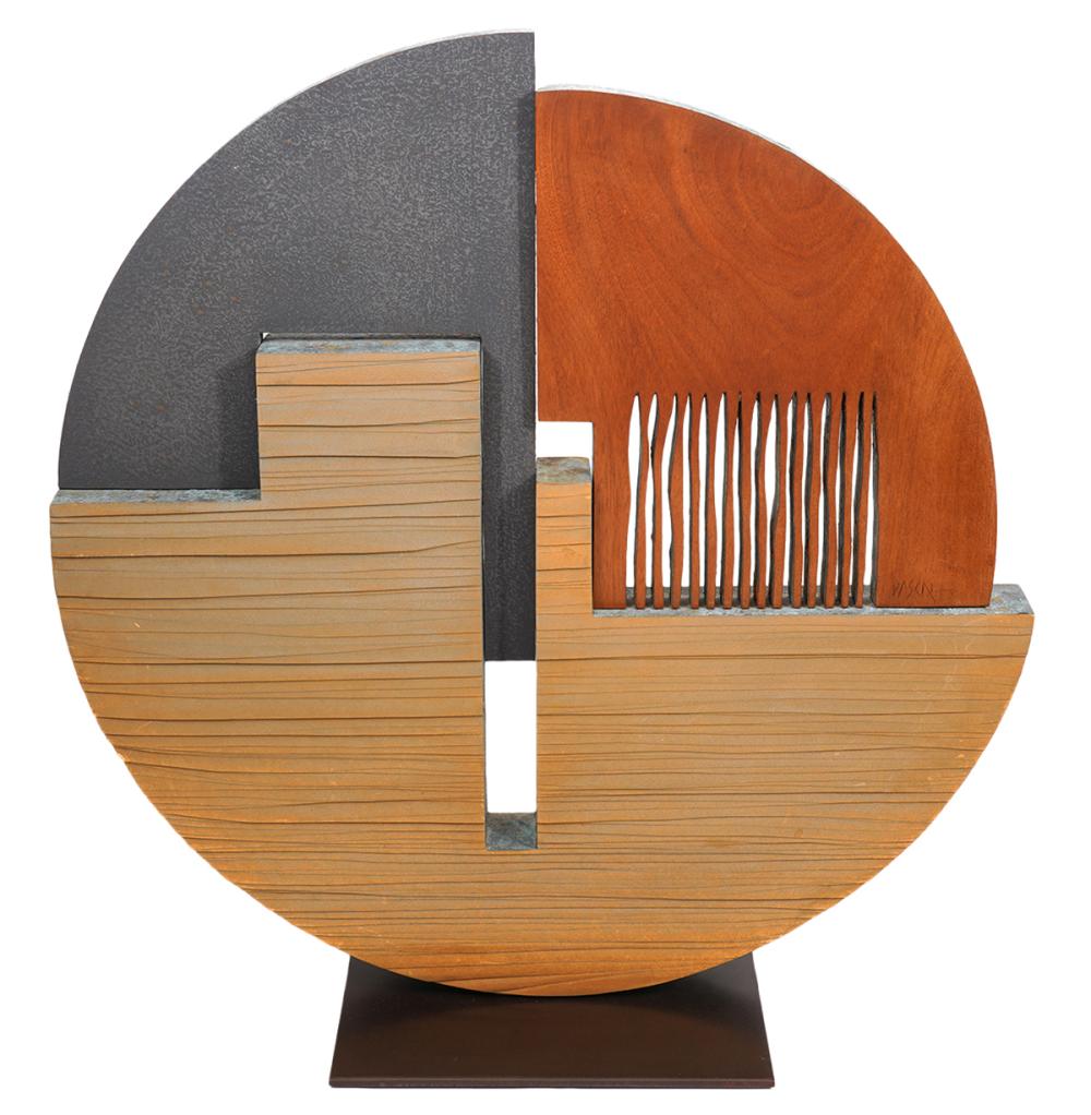 Appraisal: PASCAL PIERME METAL WOOD ABSTRACT SCULPTUREPascal Pierme France Born Abstract