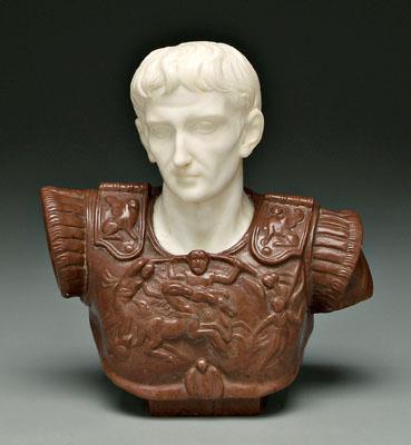 Appraisal: Italian sculpture bust Caesar Augustus after the antique white and