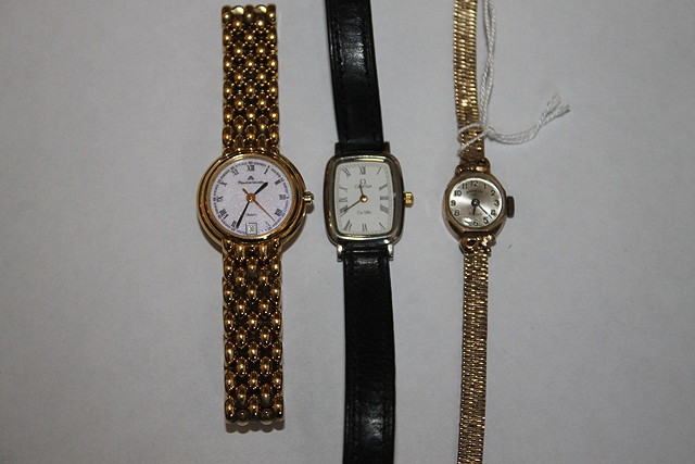 Appraisal: A CT GOLD ROTARY LADIES WRIST WATCH an Omega watch