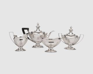 Appraisal: TIFFANY COMPANY Four Piece Silver Tea Service TIFFANY COMPANY Four