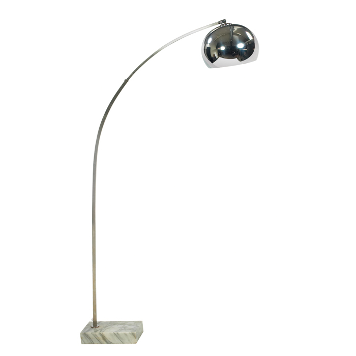 Appraisal: s Arco style floor lamp white Italian marble base supports