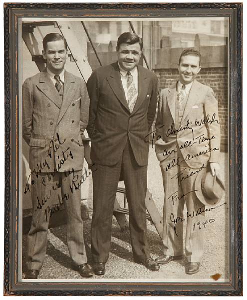 Appraisal: A Babe Ruth signed black and white photograph to his