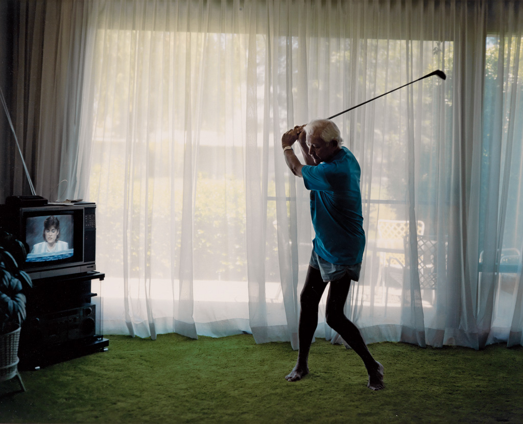 Appraisal: LARRY SULTAN - Practicing Golf Swing Chromogenic print the image