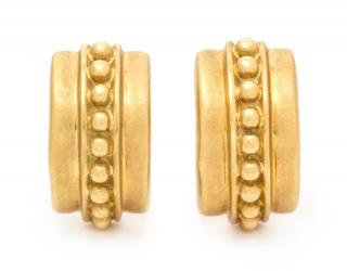 Appraisal: A Pair of Karat Yellow Gold Earclips Marlene Stowe dwts