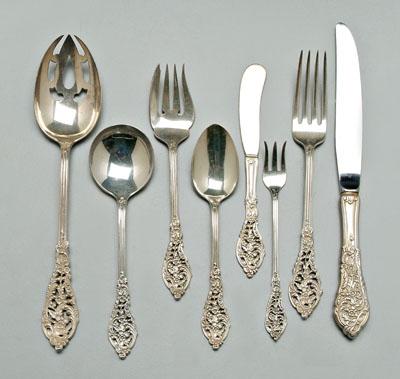 Appraisal: Florentine Lace sterling flatware Reed amp Barton pieces no monograms