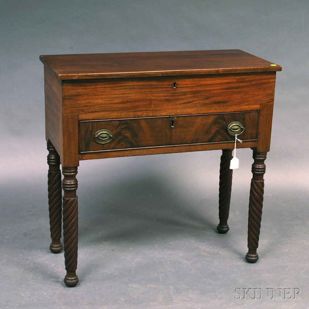 Appraisal: Classical Mahogany One-drawer Server early th century ht wd dp