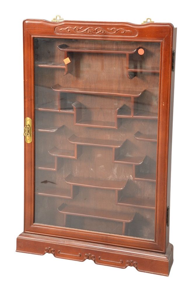 Appraisal: Chinese Wall Curio Cabinet height inches width inches depth inches