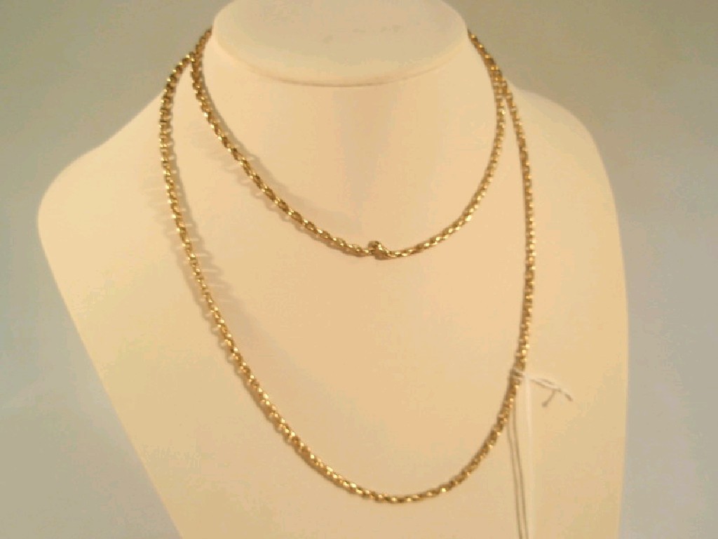 Appraisal: A stretch belcher neck chain in yellow metal g