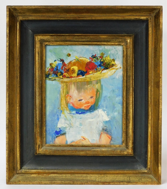 Appraisal: MARY BEICH IMPRESSIONIST CHILD PORTRAIT PAINTING United States - Titled