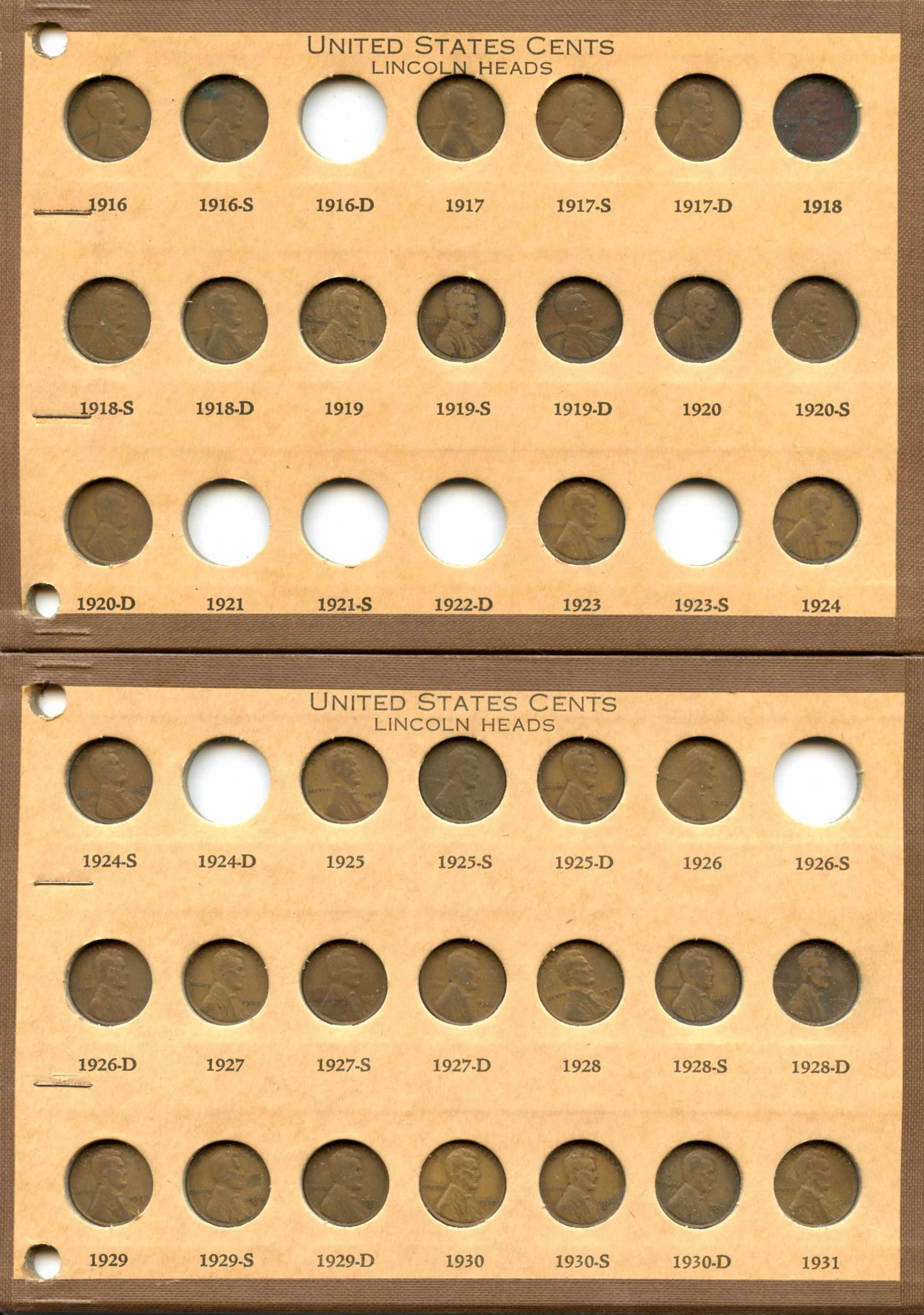 Appraisal: American Coin Album of Lincoln Cents - -D including -S