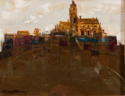 Appraisal: Michel Henry French - Distant View of a Spanish Town