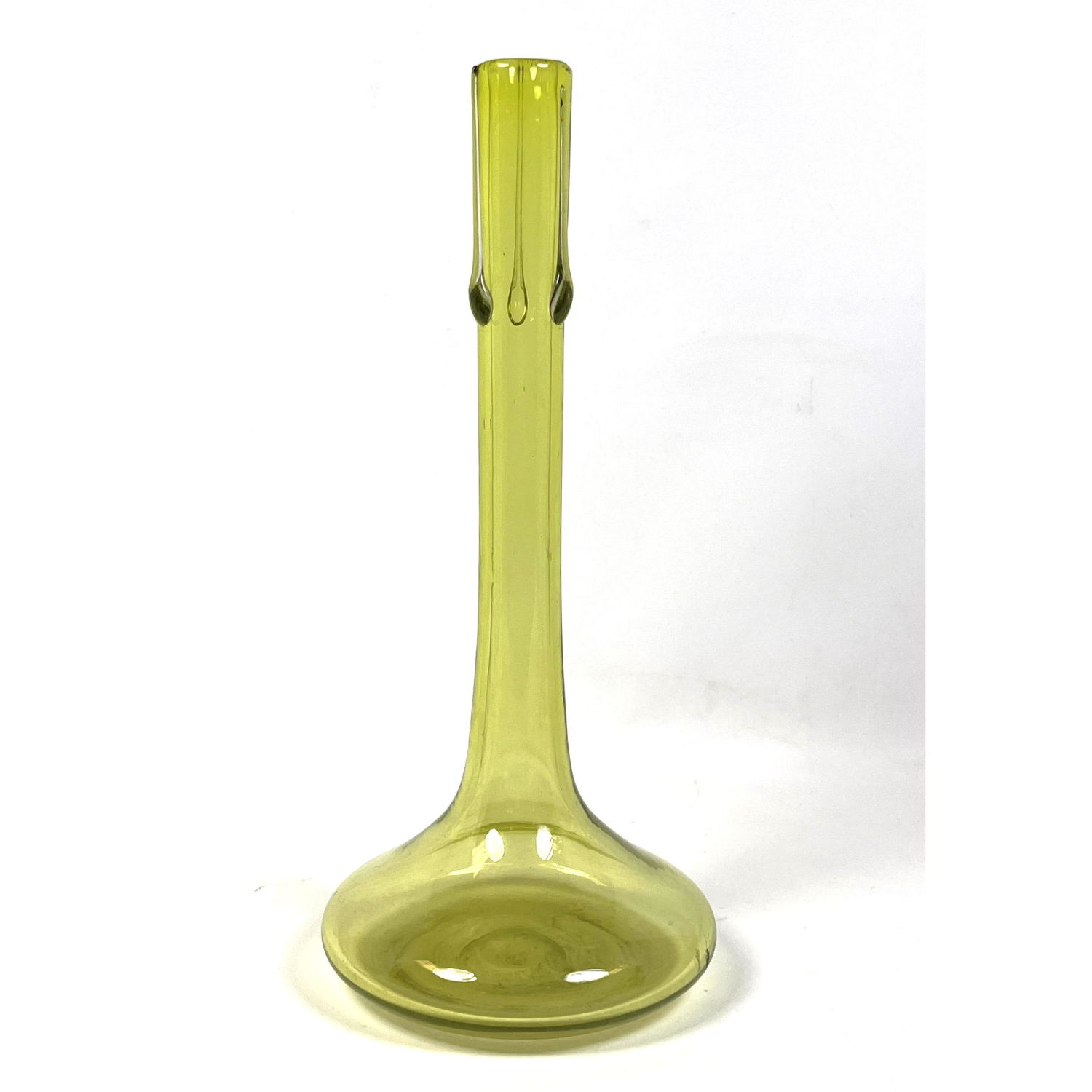 Appraisal: SCHNEIDER French Art Deco Glass Handblown yellow vase with drips