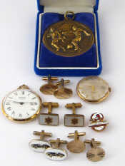 Appraisal: A mixed lot comprising four pairs of cufflinks a carat