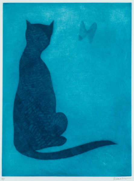 Appraisal: Charles Blackman born Cat and Butterfly coloured etching signed 'Blackman'